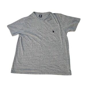 U.S. Polo Assn. T-Shirt Men Large Gray Logo Short Sleeve Casual Crew Neck